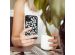iMoshion Coque Design Samsung Galaxy A41 - Fleur - Blanc / Noir