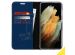 Accezz Étui de téléphone Wallet Galaxy S21 Ultra - Bleu foncé