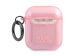 Karl Lagerfeld Karl's Head Silicone Glitter Case Apple AirPods 1 / 2 - Rose