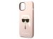 Karl Lagerfeld Coque arrière Karl's Head Liquid Silicone MagSafe iPhone 14 - Rose