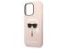Karl Lagerfeld Coque arrière Karl's Head Liquid Silicone MagSafe iPhone 14 Pro - Rose
