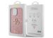Guess Coque 4G Metal Logo Glitter Backcover iPhone 15 Pro Max - Rose