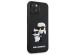 Karl Lagerfeld Coque rigide en caoutchouc 3D Karl & Choupette iPhone 15 - Noir