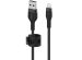 Belkin ﻿Câble Boost↑Charge™ USB-A vers Lightning en silicone tressé - 1 mètre - Noir