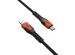 UAG Câble de charge USB-C vers USB-C avec cœur en Kevlar® - 1,5 mètre - Noir / Orange