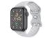 iMoshion Bracelet sport⁺ Apple Watch Series 1-9 / SE / Ultra (2) - 42/44/45/49 mm - Taille S/M - Pure Platinum & White