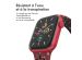 iMoshion Bracelet sport⁺ Apple Watch Series 1-9 / SE / Ultra (2) - 42/44/45/49 mm - Taille S/M - Wine Red & Black