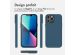 Accezz Coque en cuir avec MagSafe iPhone 12 Pro Max - Bleu foncé