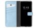 Selencia Étui de téléphone en cuir véritable iPhone 13 Pro Max - Bleu clair