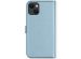 Selencia Étui de téléphone en cuir véritable iPhone 13 - Bleu clair