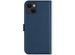 Selencia Étui de téléphone en cuir véritable iPhone 13 Mini - Bleu