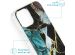 iMoshion Coque Design iPhone 13 Mini - Marble - Bleu