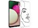 iMoshion Coque Design Samsung Galaxy A03s - Visage abstrait - Noir