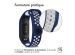 iMoshion Bracelet sportif en silicone Xiaomi Mi Band 3 / 4 - Bleu / Blanc