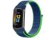 iMoshion Bracelet en nylon Fitbit Charge 5 / Charge 6 - Taille S - Bleu / Vert