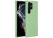Accezz Coque Liquid Silicone Samsung Galaxy S23 Ultra - Vert