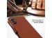 Selencia Étui de téléphone portefeuille en cuir véritable Samsung Galaxy A14 (5G) - Brun clair