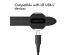 iMoshion Chargeur Mural avec câble USB-C vers USB - Chargeur - Textile tissé - 20 Watt - 0,25 mètre - Noir