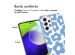 iMoshion Coque Design Samsung Galaxy A53 - Retro Blue Flowers
