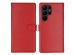 Selencia Étui de téléphone portefeuille en cuir véritable Samsung Galaxy S23 Ultra - Rouge