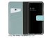 Selencia Étui de téléphone portefeuille en cuir véritable Samsung Galaxy S23 - Air Blue