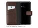 Selencia Étui de téléphone portefeuille en cuir véritable Samsung Galaxy S23 Plus - Brun