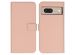 Selencia Étui de téléphone portefeuille en cuir véritable Google Pixel 7 - Dusty Pink