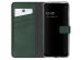 Selencia Étui de téléphone portefeuille en cuir véritable Galaxy A22 (5G) - Vert