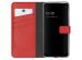 Selencia Étui de téléphone portefeuille en cuir véritable Galaxy A22 (5G) - Rouge