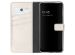 Selencia Étui de téléphone portefeuille en cuir véritable Galaxy A22 (5G) - Gris