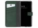 Selencia Étui de téléphone portefeuille en cuir véritable Galaxy A32 (4G) - Vert