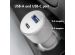 iMoshion Chargeur de voiture avec câble Lightning vers USB - Chargeur voiture - certifié MFi - Textile tissé - 20 Watt - 1,5 mètres - Blanc