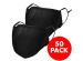iMoshion 50 pack - Réutilisable, masque lavable avec 3 couches de coton - Noir