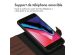 Accezz Étui de téléphone portefeuille en cuir de qualité supérieure 2 en 1 iPhone SE (2022 / 2020) / 8 / 7 / 6(s) - Brun