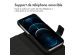 Accezz Étui de téléphone portefeuille en cuir de qualité supérieure 2 en 1 iPhone 12 (Pro) - Noir