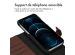Accezz Étui de téléphone portefeuille en cuir de qualité supérieure 2 en 1 iPhone 12 (Pro) - Brun