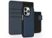 Accezz Étui de téléphone portefeuille en cuir de qualité supérieure 2 en 1 iPhone 13 Pro - Bleu foncé
