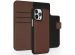 Accezz Étui de téléphone portefeuille en cuir de qualité supérieure 2 en 1 iPhone 13 Pro Max - Brun