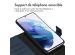 Accezz Étui de téléphone portefeuille en cuir de qualité supérieure 2 en 1 Samsung Galaxy S21 - Bleu foncé