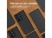 Accezz Étui de téléphone Slim Folio en cuir de qualité supérieure Samsung Galaxy S21 Ultra - Noir
