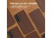 Accezz Étui de téléphone Slim Folio en cuir de qualité supérieure Samsung Galaxy S22 Plus - Brun