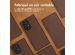Accezz Étui de téléphone Slim Folio en cuir de qualité supérieure Samsung Galaxy A53 - Brun