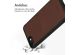 Accezz ﻿Coque en cuir de qualité supérieure avec fentes pour cartes iPhone SE (2022 / 2020) / 8 / 7 / 6(s) - Brun
