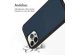 Accezz ﻿Coque en cuir de qualité supérieure avec fentes pour cartes iPhone 13 Pro Max - Bleu foncé