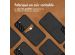 Accezz ﻿Coque en cuir de qualité supérieure avec fentes pour cartes Samsung Galaxy S22 - Noir