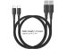 iMoshion Le pack 2 Câble USB-C vers USB - Textile tressé - 1.5 mètres - Noir