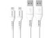 Accezz Le pack 2 Câble Lightning vers USB - Certifié MFi - 2 mètres - Blanc
