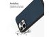 Accezz ﻿Coque en cuir de qualité supérieure avec fentes pour cartes iPhone 14 Pro Max - Bleu foncé