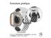 iMoshion ﻿Boucle de bracelet de sport en silicone Apple Watch Series 1-9 / SE / Ultra (2) - 42/44/45/49 mm - Blanc / Noir