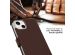 Selencia Étui de téléphone portefeuille en cuir véritable iPhone 14 - Brun